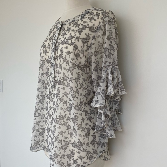 Vince Camuto sheer floral print blouse - Picture 7 of 10